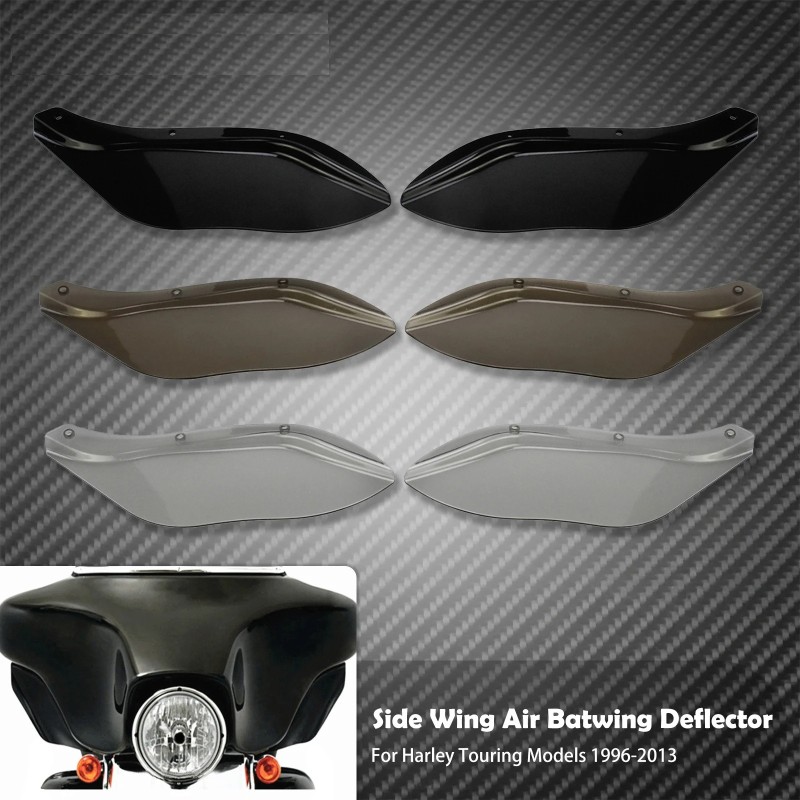 Batwing Air Deflector Fairing Side Windshield Plastic Harley Davidson Touring Street Glide Road King Electra FLHX 96-2013