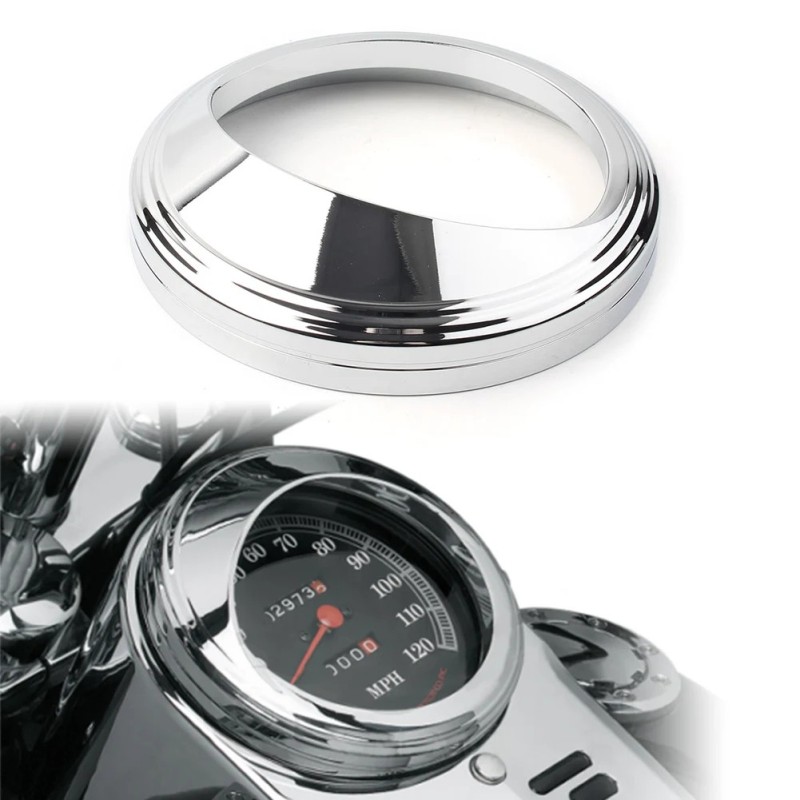 Speedometer Trim Bezel Ring Visor Cover For Harley Touring Road King Dyna Softail with 5" Speedometer