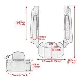 LED Light Rear Fender Fascia Set Turn Signal Tail Lights Harley Davidson Touring 09-13 Road King Electra