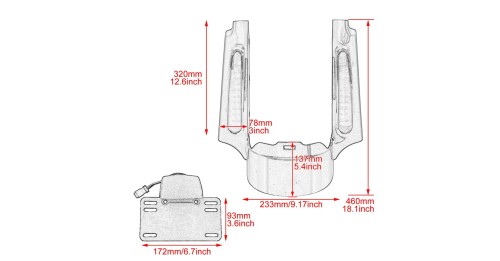 LED Light Rear Fender Fascia Set Turn Signal Tail Lights Harley Davidson Touring 09-13 Road King Electra