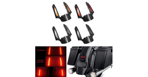 LED Light Rear Fender Fascia Set Turn Signal Tail Lights Harley Davidson Touring 09-13 Road King Electra