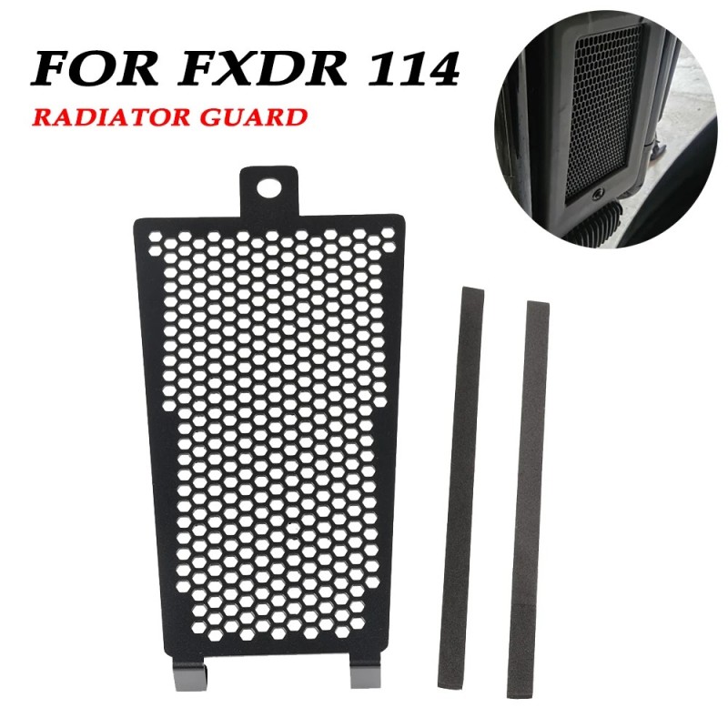 Radiator Guard Protector Oil Cooler Grille Cover For Harley Softail Fat Boy Glide FLSB Slim FLSL Street Bob 2018-up