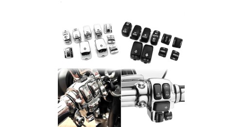 Hand Control Switch Housing Button Caps 10 Pcs Harley Davidson Touring Street Electra Glide 96-13