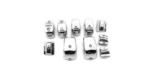 Hand Control Switch Housing Button Caps 10 Pcs Harley Davidson Touring Street Electra Glide 96-13