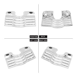 Motorcycle Slootted Finned Spark Plug Head Bolt Cover Chrome For Harley Touring Road King FLHR 1999-2014 Electra Street Glide