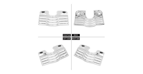 Motorcycle Slootted Finned Spark Plug Head Bolt Cover Chrome For Harley Touring Road King FLHR 1999-2014 Electra Street Glide