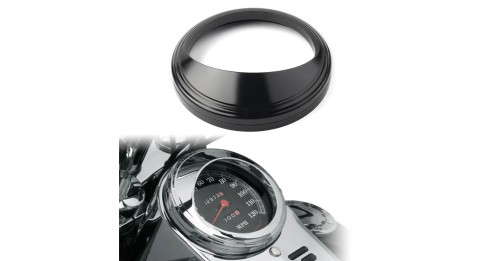 Speedometer Trim Bezel Ring Visor Cover For Harley Touring Road King Dyna Softail with 5" Speedometer