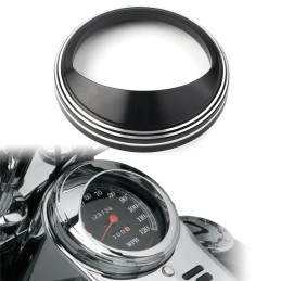 Speedometer Trim Bezel Ring Visor Cover For Harley Touring Road King Dyna Softail with 5" Speedometer