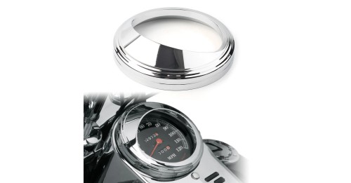 Speedometer Trim Bezel Ring Visor Cover For Harley Touring Road King Dyna Softail with 5" Speedometer