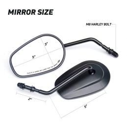 Rear View Side Mirrors For Harley Softail Dyna SPORTSTER XL 883 1200 Touring Road King Street Glide CVO FXDB FXDF