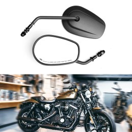 Rear View Side Mirrors For Harley Softail Dyna SPORTSTER XL 883 1200 Touring Road King Street Glide CVO FXDB FXDF