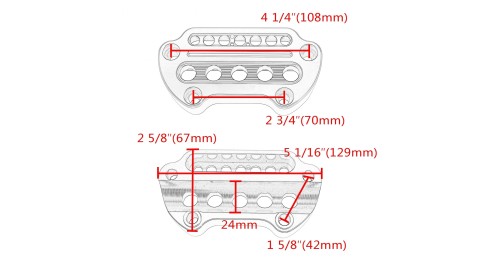 Aluminum Indicator Light Handlebar Top Bar Riser Clamps Mount for Harley Sportster 1200 883 XL Dyna Low Rider FXDF