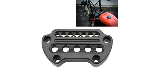 Aluminum Indicator Light Handlebar Top Bar Riser Clamps Mount for Harley Sportster 1200 883 XL Dyna Low Rider FXDF