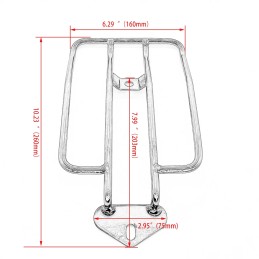 Rear Solo Seat Luggage Rack Support Shelf Steel Black Chrome For Harley Sportster XL Iron 1200 883 48 Low 2004-2022