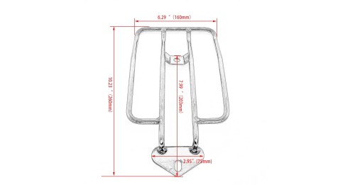 Rear Solo Seat Luggage Rack Support Shelf Steel Black Chrome For Harley Sportster XL Iron 1200 883 48 Low 2004-2022