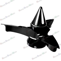 Spun Blade Spinning Axle Caps For Harley 1 1/8" Touring 2008-2022 Street Glide Dyna Sportster 883 1200