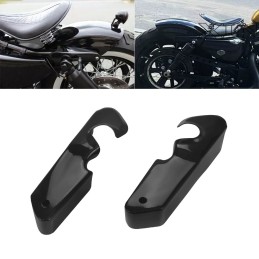 Pair Motorcycle Gloss Black Short Rear Fender Mudguard Support Bracket Turn Signal Struts For Harley Sportster XL883 1200 04-Up