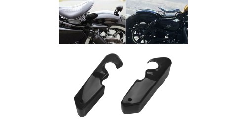 Pair Motorcycle Gloss Black Short Rear Fender Mudguard Support Bracket Turn Signal Struts For Harley Sportster XL883 1200 04-Up