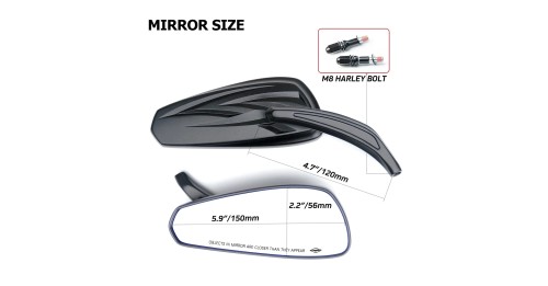 Handlebar Mirror Black 8mm Dual Sport Rear View Mirrors for Harley Davidson For Sportster Iron 883 Street Glide Rider