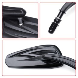 Handlebar Mirror Black 8mm Dual Sport Rear View Mirrors for Harley Davidson For Sportster Iron 883 Street Glide Rider