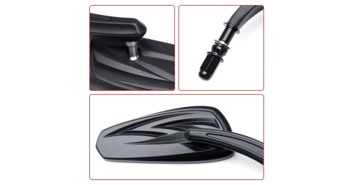 Handlebar Mirror Black 8mm Dual Sport Rear View Mirrors for Harley Davidson For Sportster Iron 883 Street Glide Rider