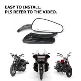 Handlebar Mirror Black 8mm Dual Sport Rear View Mirrors for Harley Davidson For Sportster Iron 883 Street Glide Rider