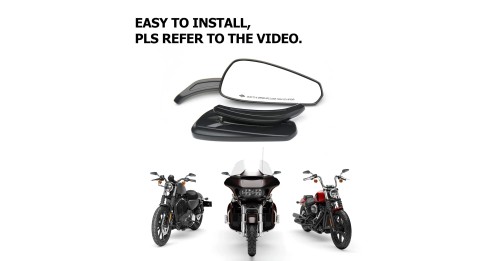 Handlebar Mirror Black 8mm Dual Sport Rear View Mirrors for Harley Davidson For Sportster Iron 883 Street Glide Rider