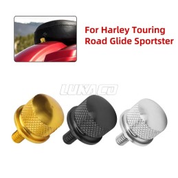 Black Chrome Gold Bolt for Harley Sportster, Touring, Softail, CVO - Rear CNC Passenger Seat Tab Screw Mount Accessory