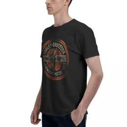 Men's T-shirt Harley Davidson Summer Street Clothes Cotton Casual Retro Short Sleeves