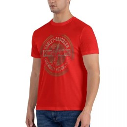 Men's T-shirt Harley Davidson Summer Street Clothes Cotton Casual Retro Short Sleeves