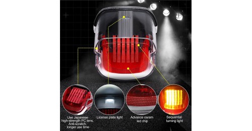 LED Taillight Flashing DRL Led Turnning Light for Harley Davidson Street Bob FXDB Road Glide Brake Runing Tail Light