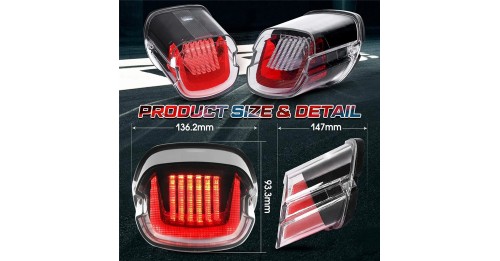 LED Taillight Flashing DRL Led Turnning Light for Harley Davidson Street Bob FXDB Road Glide Brake Runing Tail Light