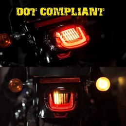 Światło tylne LED migające DRL Harley Davidson Street Bob FXDB Road Glide, światło stop i jazdy