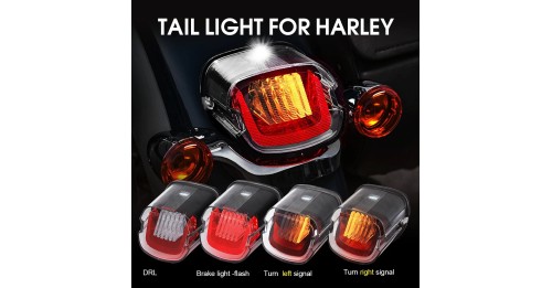 LED Taillight Flashing DRL Led Turnning Light for Harley Davidson Street Bob FXDB Road Glide Brake Runing Tail Light