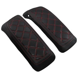 Hard Saddlebag Lid Covers for Harley 2014-2023 FL Touring Road King Street Glide Road Glide Electra Glide Black Red