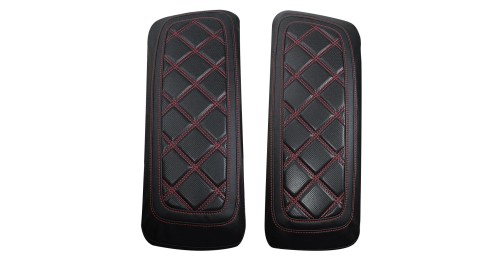 Hard Saddlebag Lid Covers for Harley 2014-2023 FL Touring Road King Street Glide Road Glide Electra Glide Black Red