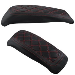 Hard Saddlebag Lid Covers for Harley 2014-2023 FL Touring Road King Street Glide Road Glide Electra Glide Black Red