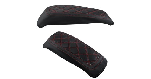 Hard Saddlebag Lid Covers for Harley 2014-2023 FL Touring Road King Street Glide Road Glide Electra Glide Black Red