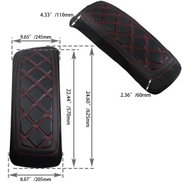 Hard Saddlebag Lid Covers for Harley 2014-2023 FL Touring Road King Street Glide Road Glide Electra Glide Black Red