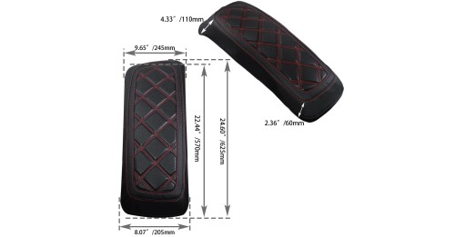 Hard Saddlebag Lid Covers for Harley 2014-2023 FL Touring Road King Street Glide Road Glide Electra Glide Black Red