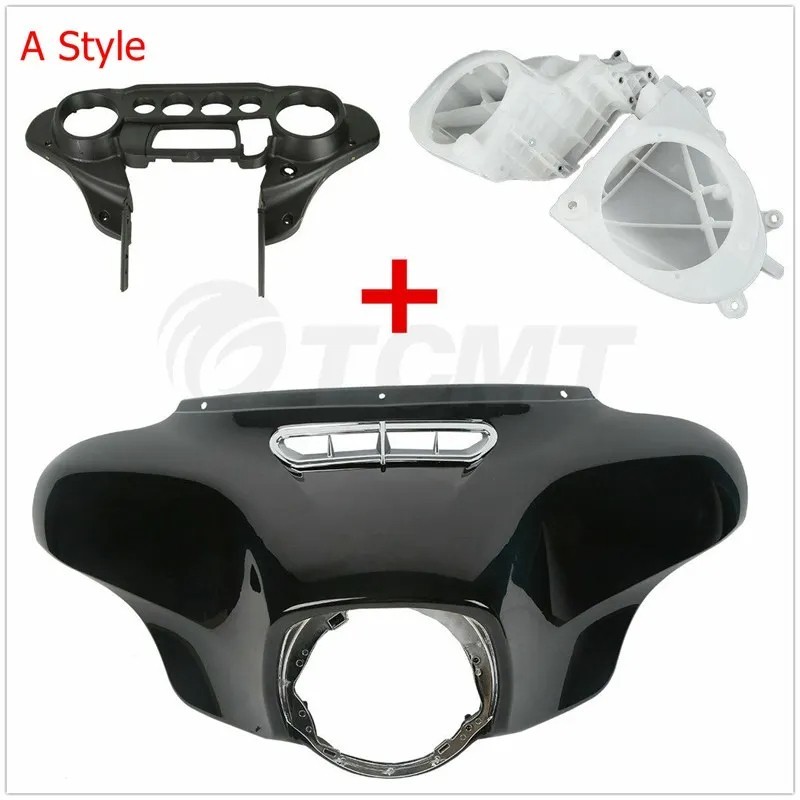 Batwing Inner Outer Fairing Speakers Cover For Harley Touring Road King Electra Glide Street Glide 2014-2024