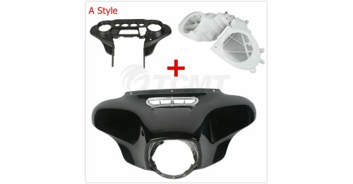 Batwing Inner Outer Fairing Speakers Cover For Harley Touring Road King Electra Glide Street Glide 2014-2024