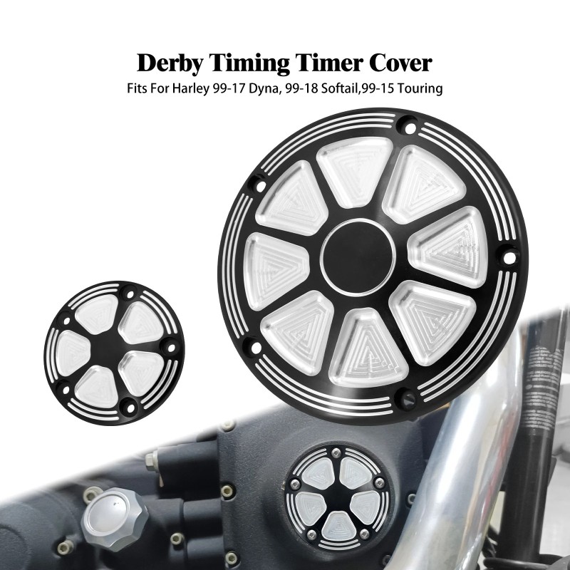 CNC Derby Timing Cover 5 Holes Engine Clutch Timer Side Covers For Harley Touring Road Glide FLHR Softail FXBB Dyna