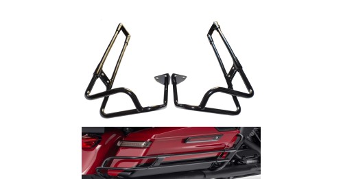 Saddlebag Guard Rail Mount Bracket For Harley Touring Road King Street Electra Glide Ultra Limited 14-Up