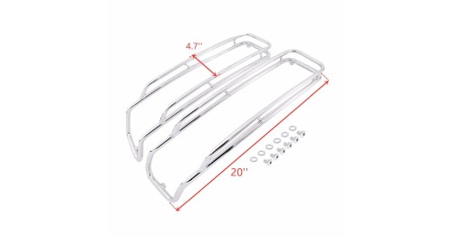 Saddlebags Lid Top Rail Guards For Harley Touring Road King Electra Glide Road Glide Ultra Classic 1994-2013