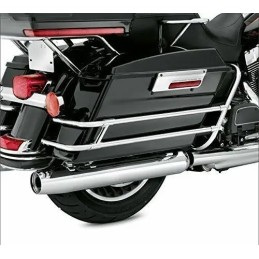 Twin Rail Saddlebag Guard For Harley Touring Electra Glide CVO Road King Road Street Glide 1997-2008