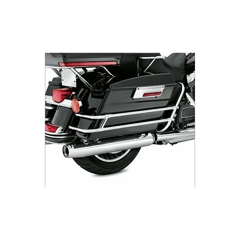 Twin Rail Saddlebag Guard For Harley Touring Electra Glide CVO Road King Road Street Glide 1997-2008