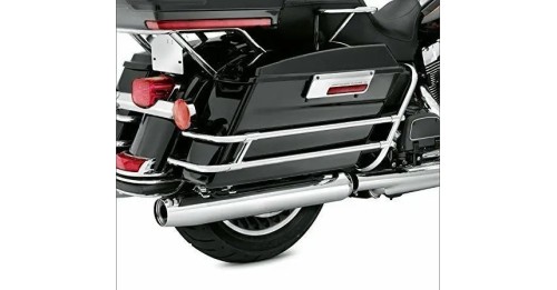 Twin Rail Saddlebag Guard For Harley Touring Electra Glide CVO Road King Road Street Glide 1997-2008