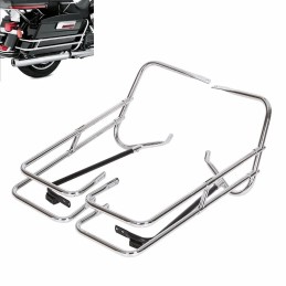 Twin Rail Saddlebag Guard For Harley Touring Electra Glide CVO Road King Road Street Glide 1997-2008