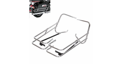 Twin Rail Saddlebag Guard For Harley Touring Electra Glide CVO Road King Road Street Glide 1997-2008